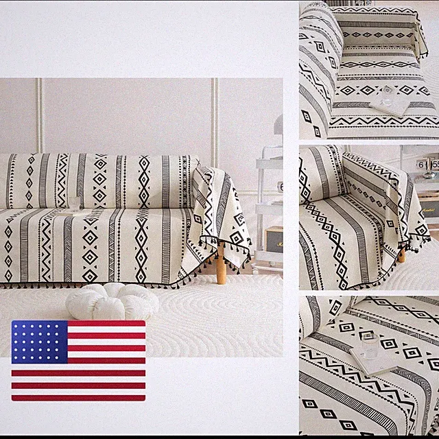 Erbnaryx Boho Couch Cover 1-Seater Sectional Sofa Cover A1 71"x91"