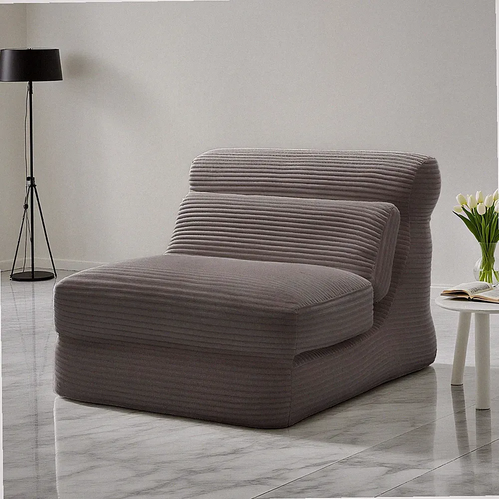Ergonomic Folding Sofa Bed Living Room Modern Corduroy with Back Lumbar Support