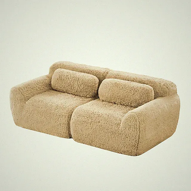 Ergonomic Modular Sofa Couch, -Soft Plush Fabric & Anti-Slip Design, Perfect for