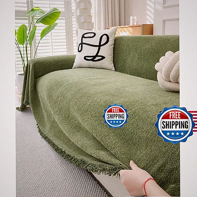 Erke Couch Cover Sheet Blanket 3-Seat Small L-Shaped Sectional Slipcovers Chenil