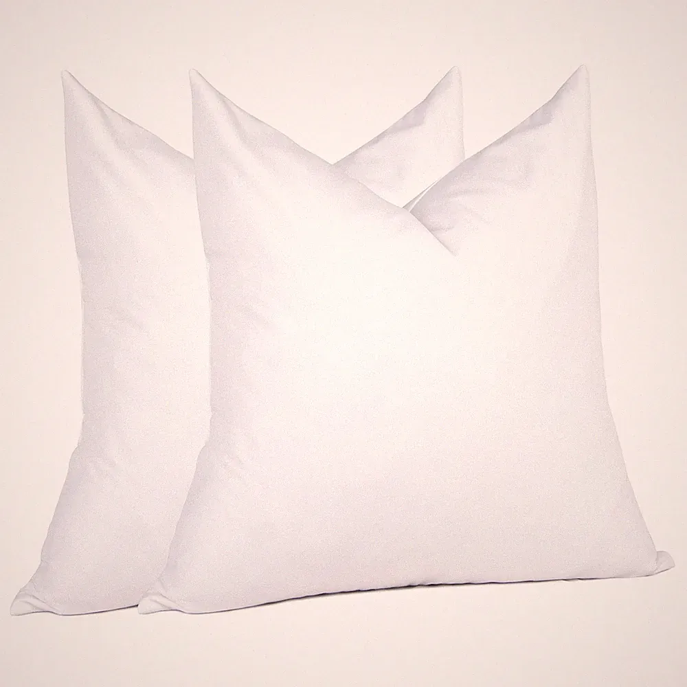 Euro Pillow Inserts 26 x 26 Down Feather Pack of 2 White for Bed and Couch