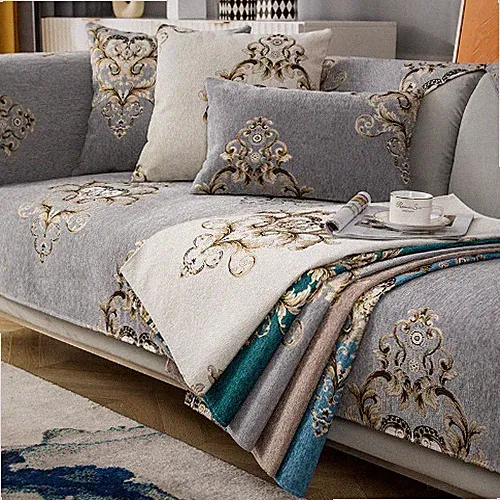 Europe Chenille Sofa Towel Jacquard Sofa Set Sofa Covers Room Sectional Couch