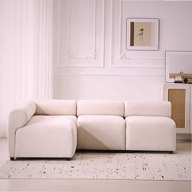Evelyn 83 in.4-Piece L Shaped Modular Free Combination Sectional Chenille Sofa
