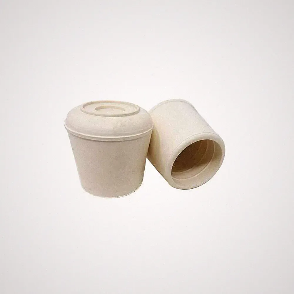 Everbilt 1-1/2 in. Off-White Rubber Floor Protection Furniture Leg Caps - 2-Pack