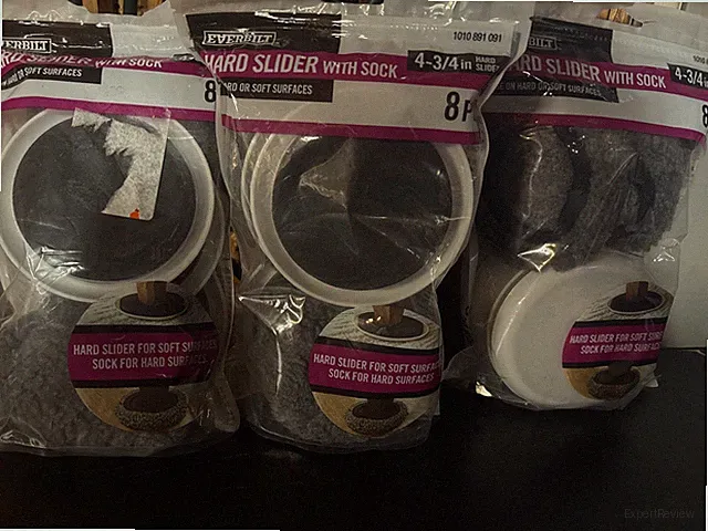 Everbilt 4-3/4" Furniture Sliders & Socks Round Heavy Duty Move Easy - 3Packs