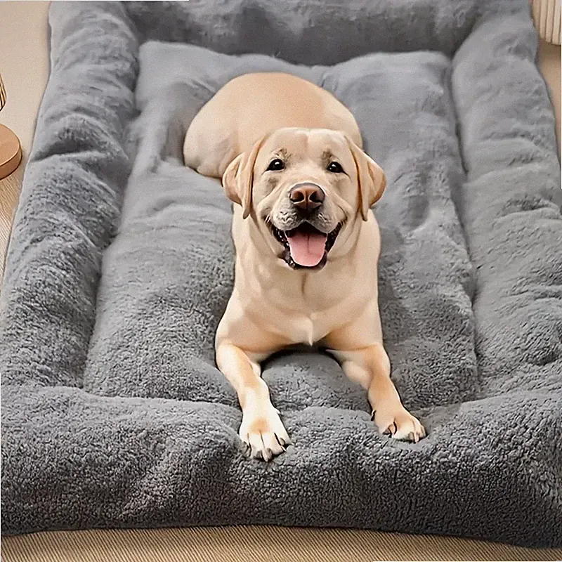 Extra Large Plush Dog Bed Sofa Thick Soft Pet Mat Washable Crate Bed for Dogs