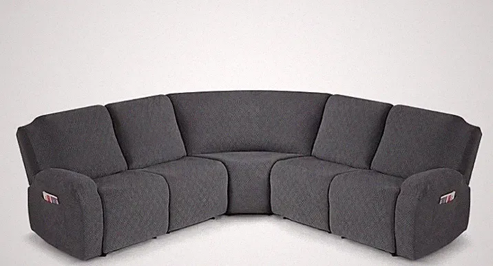 Extra Large Reclining Sectional Couch Covers, Washable 5-Piece Sofa Covers fo...