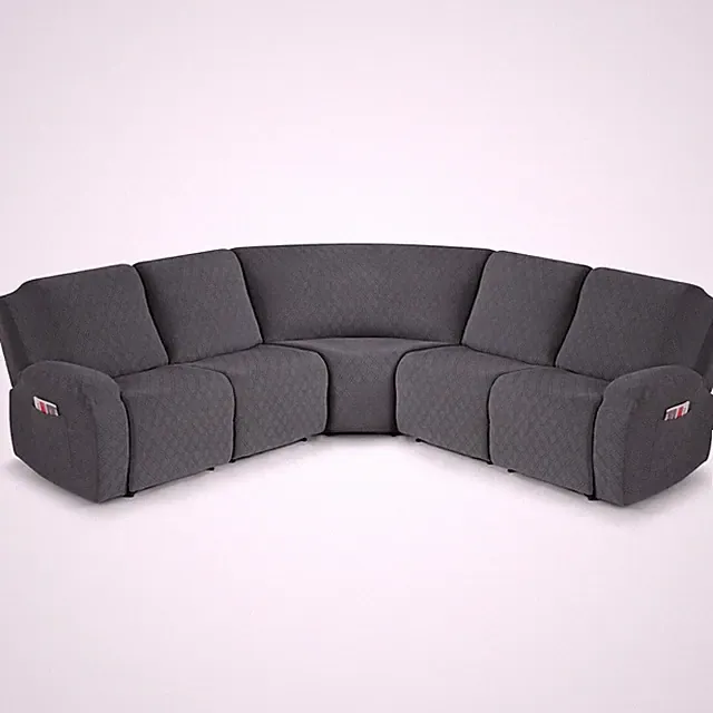 Extra Large Reclining Sectional Couch Covers, Washable 5-Piece Sofa Covers fo...