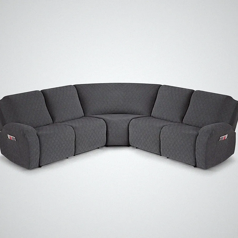 Extra Large Reclining Sectional Couch Covers, Washable 5-Piece Sofa Covers fo...