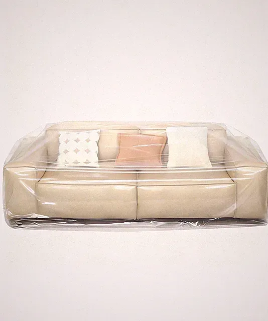 Extra Thick 4mil Plastic Couch Cover, Large Dust-Proof Sofa Cover for Section...