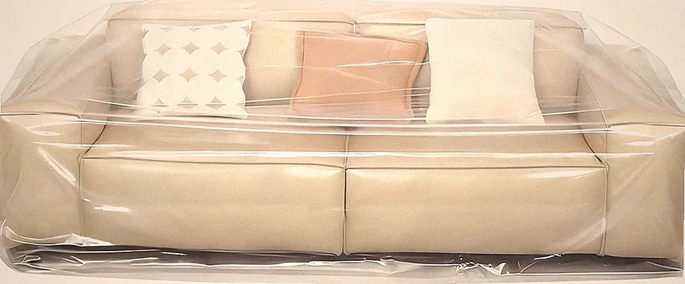 Extra Thick 4mil Plastic Couch Cover, Large Dust-Proof Sofa Cover for Sectional