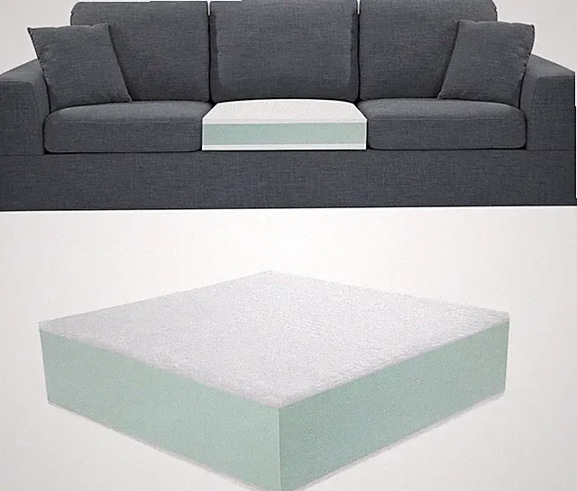 Extra Thickness 3 Layer Couch Cushion Replacement, 22"x22"x6" Sofa Cushions R...