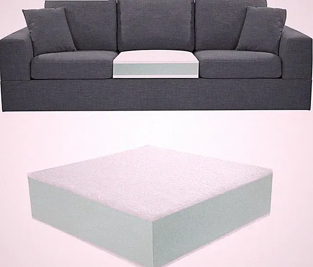 Extra Thickness 3 Layer Couch Cushion Replacement, 24"X27"X6" Sofa Cush