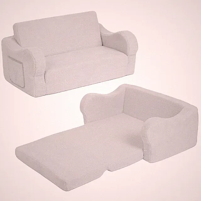Extra Wide Couch, Foldable Sofa to Lounger, Grey