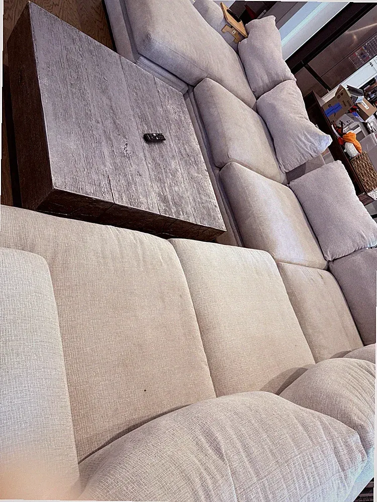Extremely Comfortable, Large & Very Deep Beige Sectional Couch