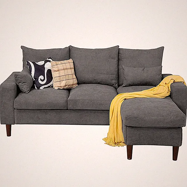 Fabric Sectional Sofa Set L-Shaped Couch Living Room Convertible Indoor Modular