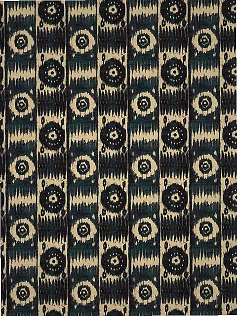 Fabricut Ikat Stripe Velvet Print Fabric- Timur Ikat / Midnight 3.75 yds 4862802