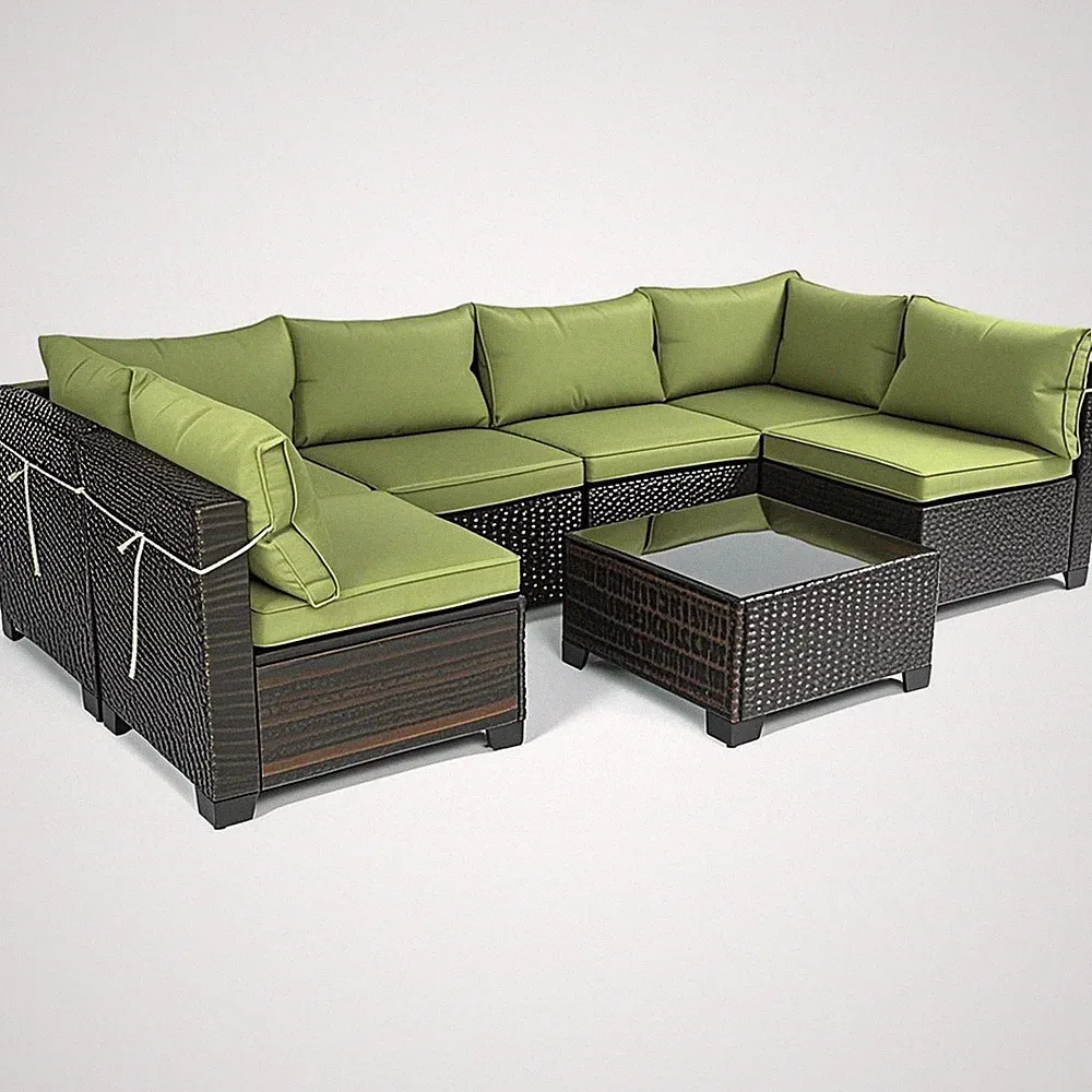 Fade Resistant Patio Sofa Covers for Rattan Garden Furniture Sectional Couches
