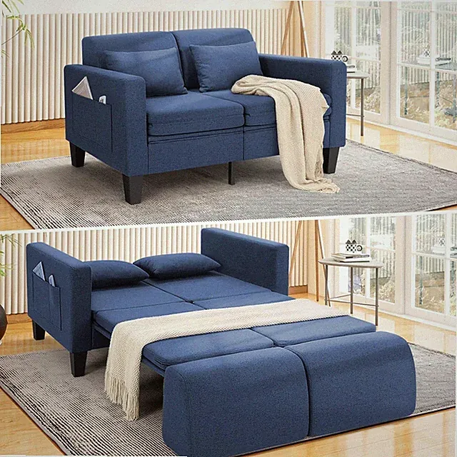 Family Sleeper Sofa Couch Loveseat Chair ,6-in-1 Convertible Loveseat Bed Sofa