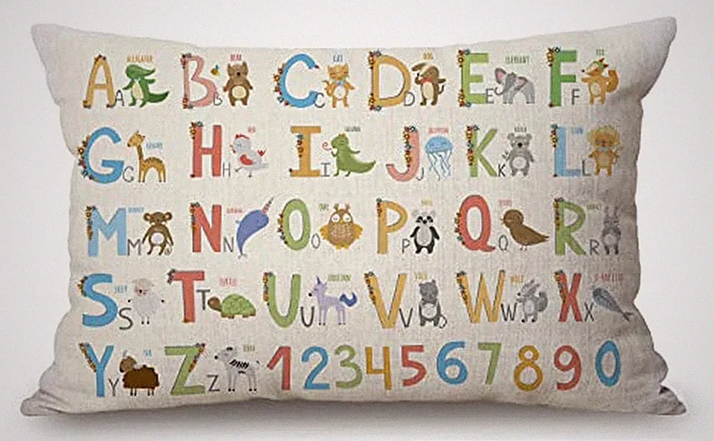 Farmhouse Decorative Outdoor Throw Pillow Covers for Couch Sofa Bed Alphabet...