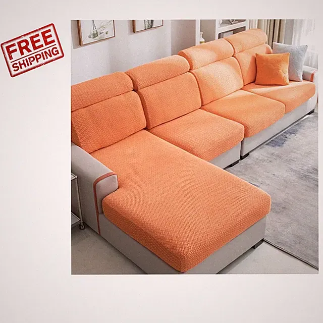Fashionable Slipcover for Sofa Cushions - 360° Protection in Milk Silk Fabric