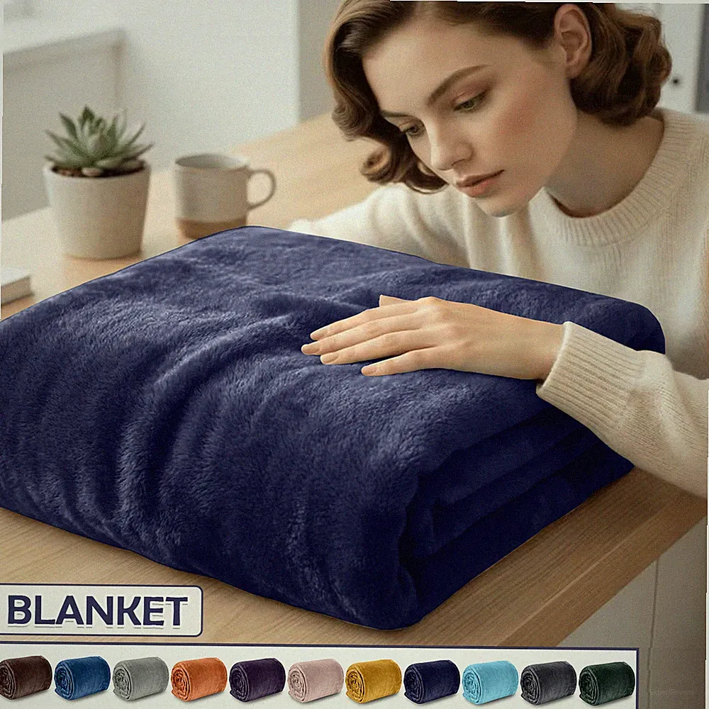 Faux Fur Throw Blanket Luxury Sofa Bed Fleece Blanket Soft Queen King Large Size