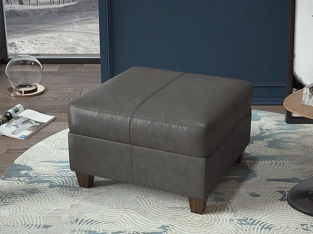 Faux Leather Square Ottoman Module Modular Sectional Sofa Convertible Sectional