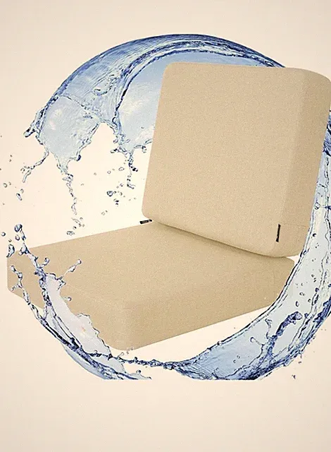 Favoyard Outdoor Deep Seat Cushion Set, 22 x 22 Inch Rainproof Beige