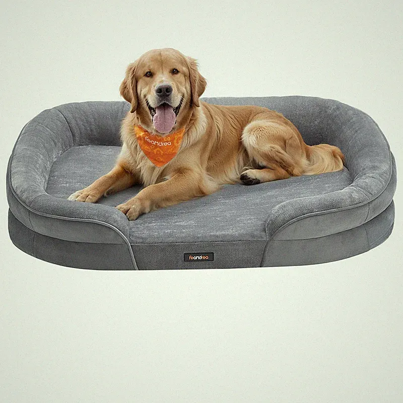 Feandrea Dog Bed Large Orthopaedic Dog Sofa Bed 42 X 30 X 7 Inches Egg Crate