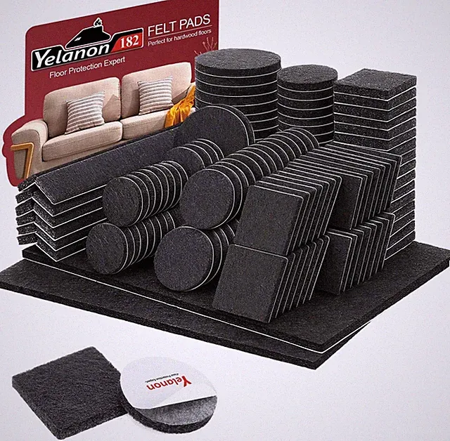 Felt Furniture Pads -182 Pcs Premium Felt Pads for Chair Legs Furniture, Floor P