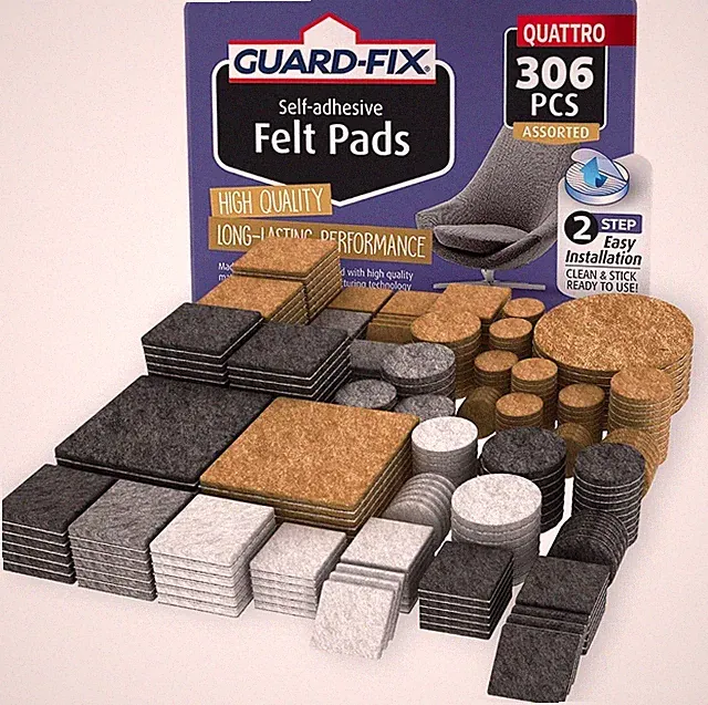 Felt Furniture Pads - GUARD-FIX Quattro 306 PCS - Felt Furniture Pads