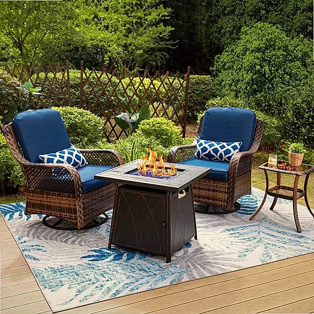 Fire Pit Table Outdoor Furniture Patio Conversation Set Fire Pit Furniture Set