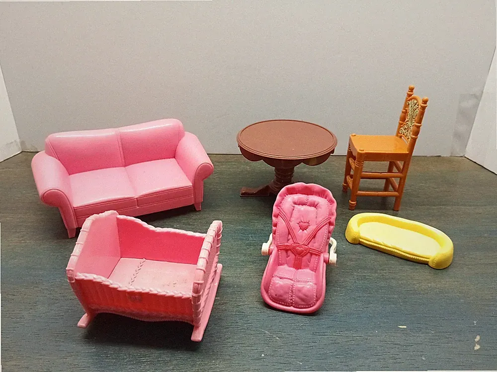 Fisher Price Loving Family Dollhouse Furniture Lot 6 Pieces Nursery Sofa Dog Bed