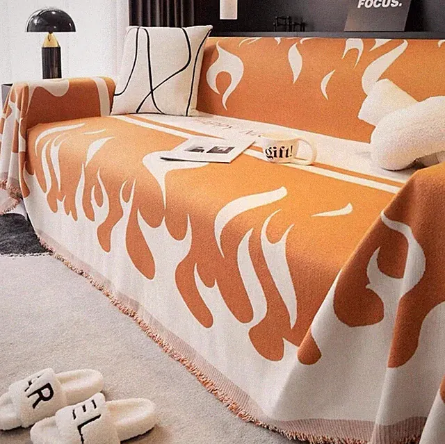 Flame Sofa Slipcover Couch Cover Blanket Sofa Furniture Protector Home Decor