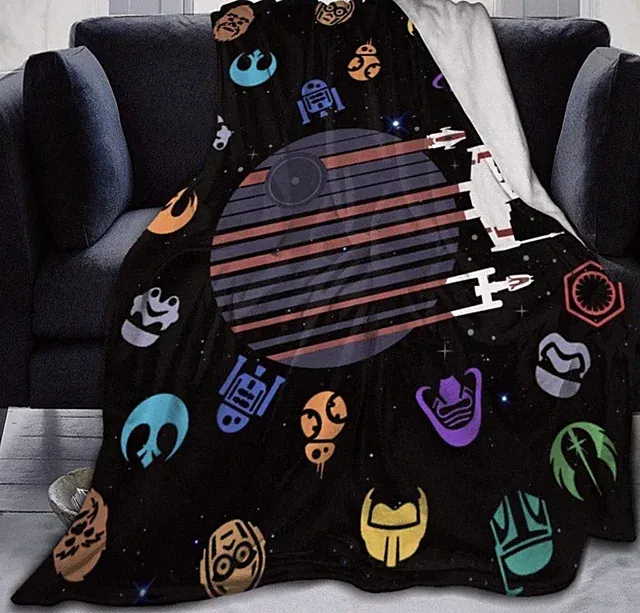 Fleece Flannel Cozy Fuzzy Fluffy Blanket for Sofa & Bed Star Wars Storm Trooper