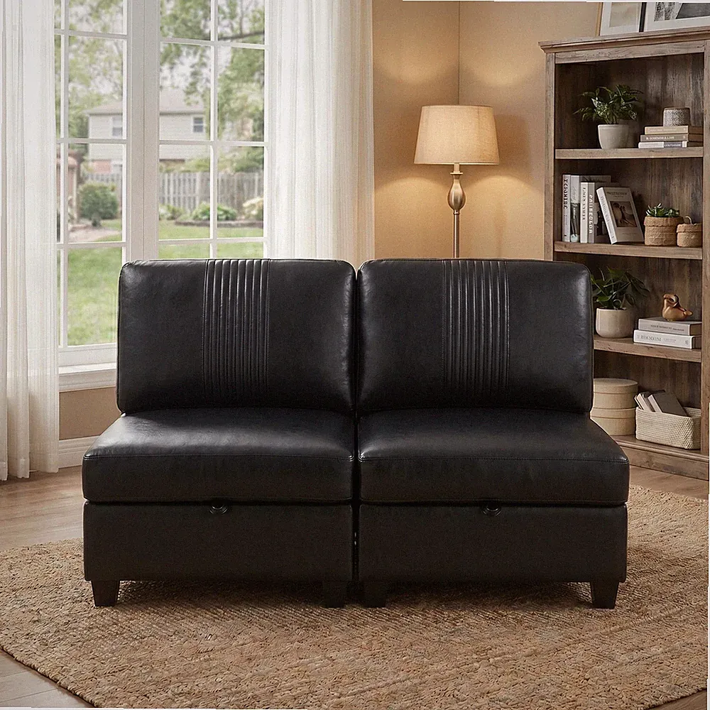 Flexible PU Modular Sofa,Convertible Shapes,Storage & Sleeper Function for Livin