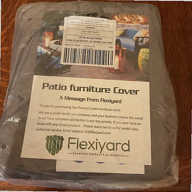 Flexiyard Curved Patio Furniture Cover for Curved-190"(128") 38” NEW!