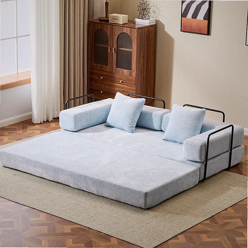 Floor Couch,Compression Sofa,Convertible Floor Sofa Bed-with Pillow Back Support