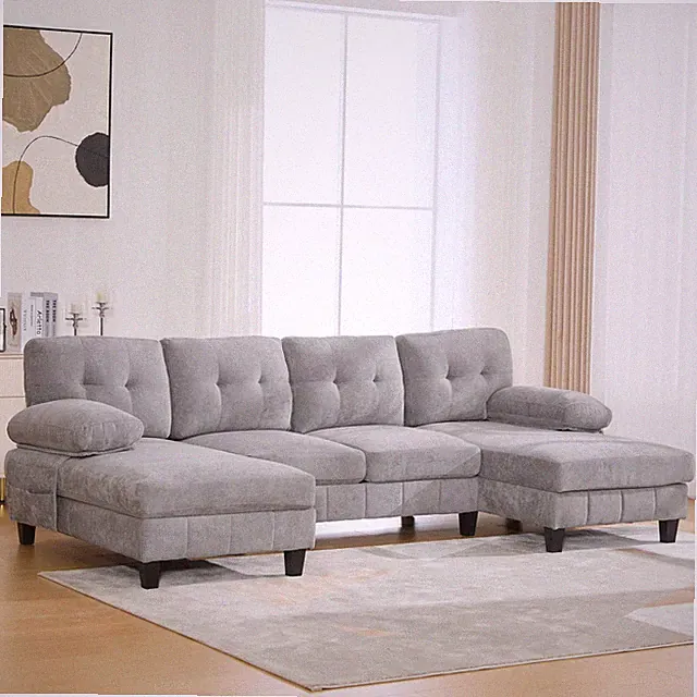 Florence 104" U-Shaped Sectional Sofa with Dual Storage Chaise