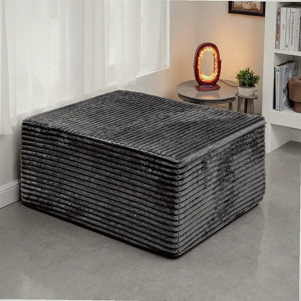Foam Filled Modular Sectional Sofa No Assembly Required Plush Corduroy Fabric