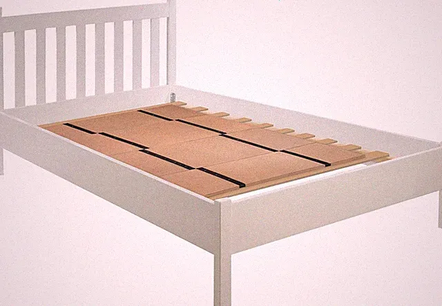Foldable Box Spring, Bunkie Board and Bed Support Slats, No Assembly Needed, Ful