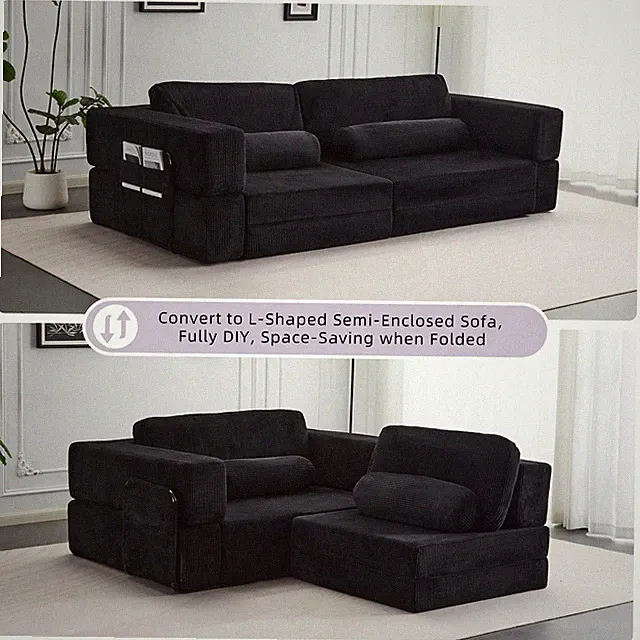 Foldable Castle Sofa Modular PlayCouch for Living Room & Bedroom Instant Expan