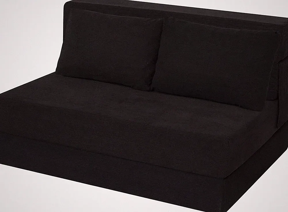 Foldable Corduroy Sofa Bed with Pillow - Twin Sleeper Chair for Home Office