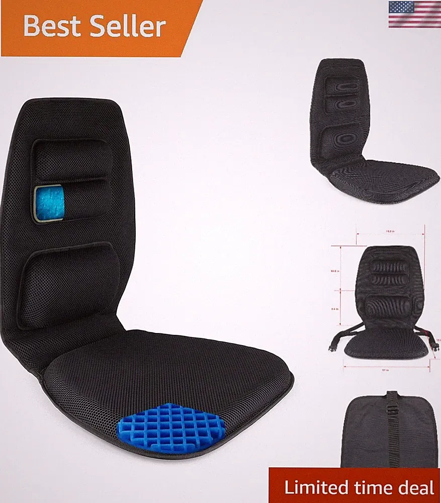 Foldable Seat Cushion & Back Pillow for Pain Relief - Perfect for Travel & Home