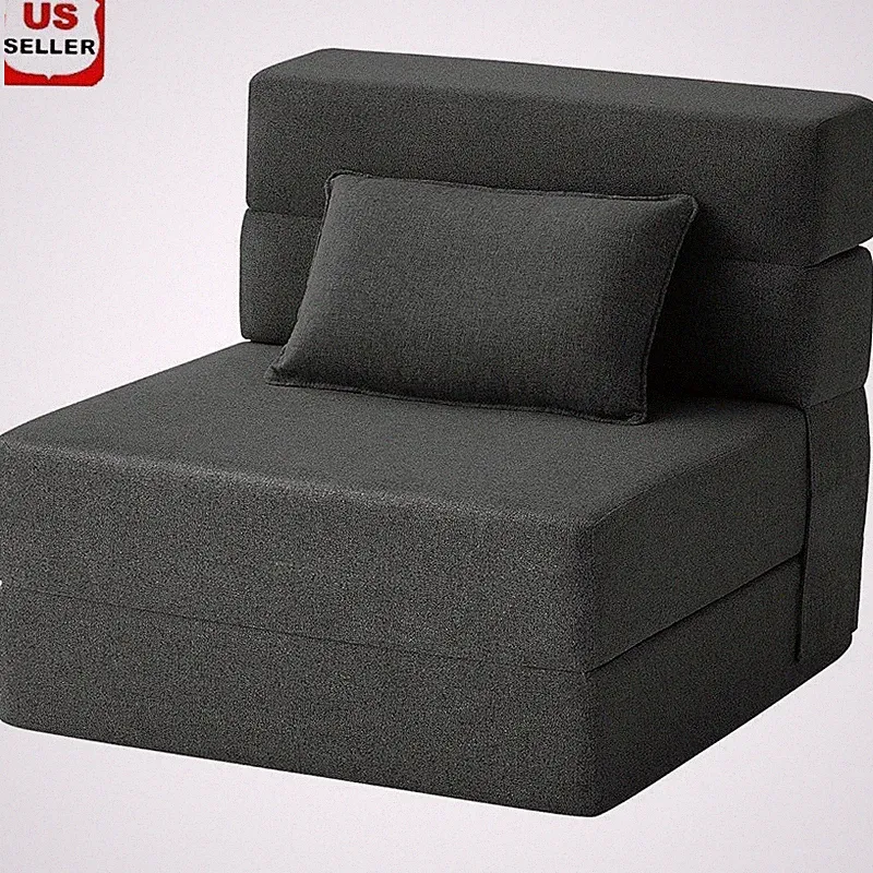 Foldable Sleeper Sofa Bed Ergonomic Space Saving Couch Removable Cover New