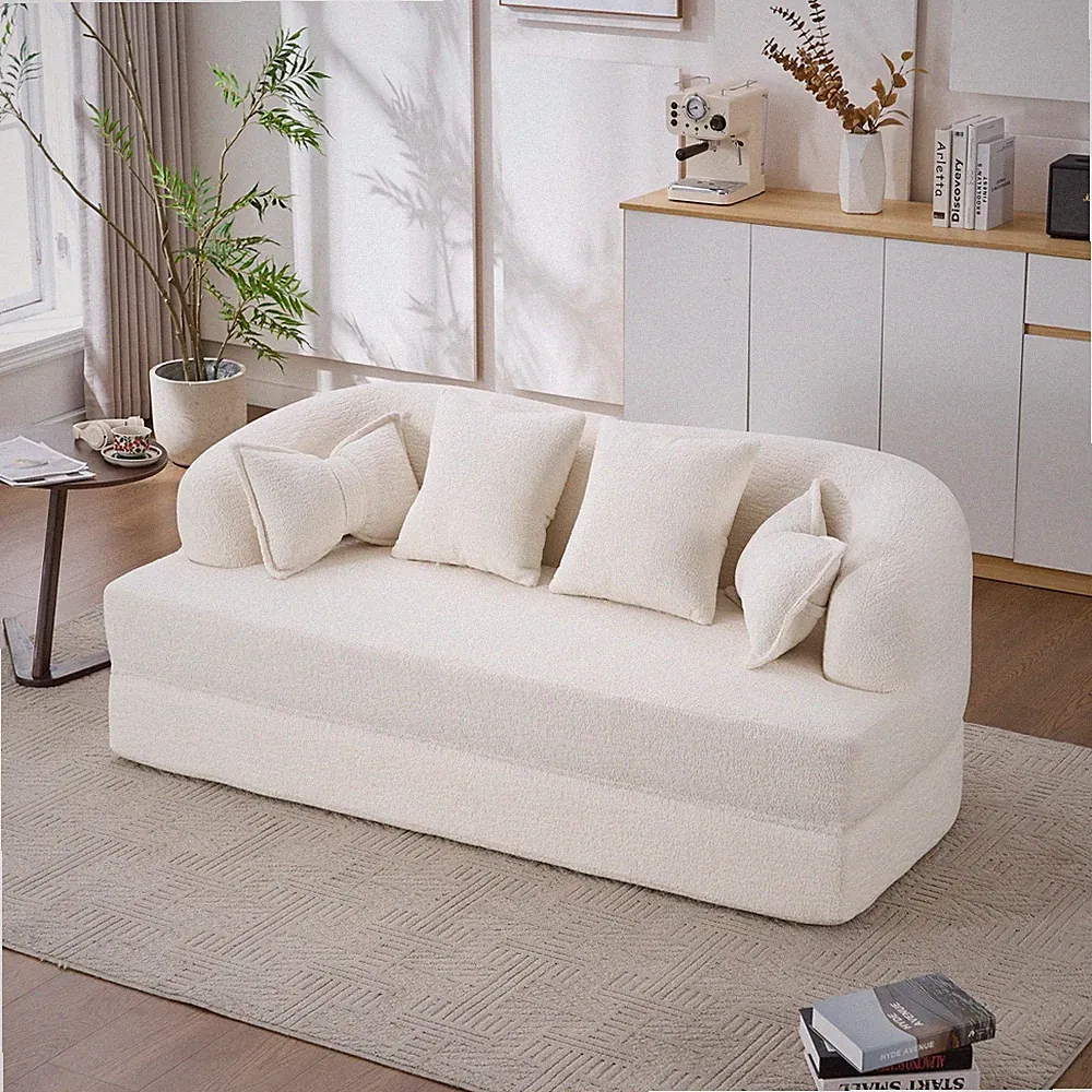Foldable Sofa Bed for Small Space 2-in-1 Convertible Sleeper for Living Room