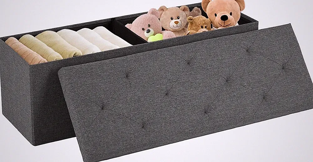 Foldable Sofa Bed Ottoman Storage Chest Bedroom End of Bed Large Ottomans Bench