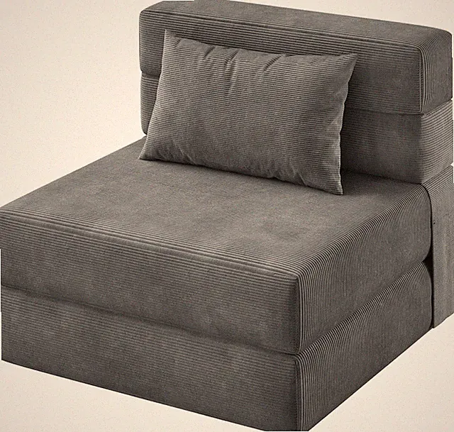 Foldable Sofa Bed Sleeper Chair, Convertible Floor Sofa Bed Lounger with Pillow