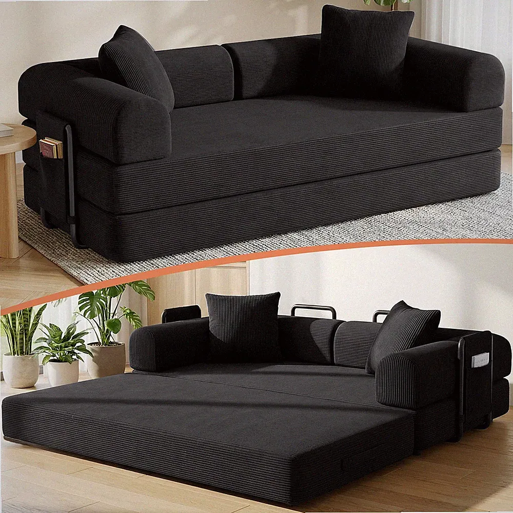 Folding Convertible Sofa Bed,Pull Out Bed Futon Sleeper Sofa Boneless NoAssembly