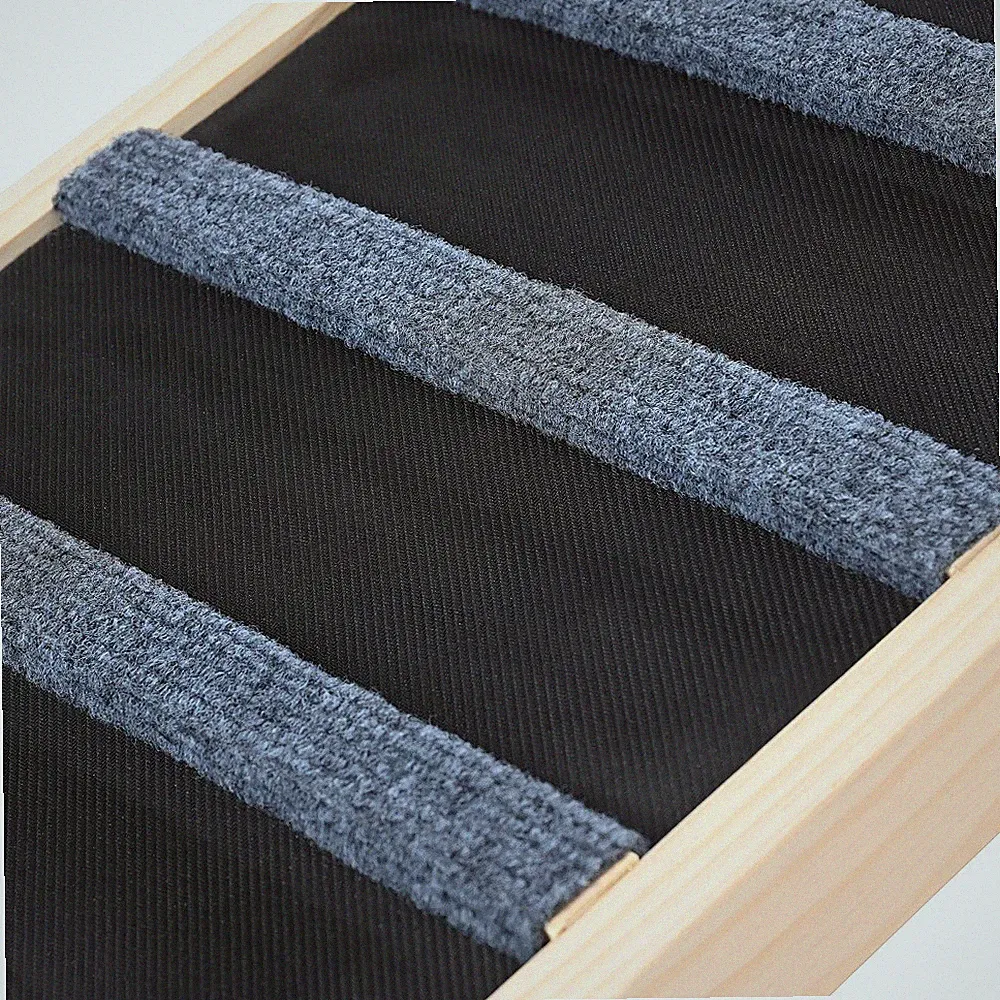 Folding Dog Ramp for Bed Couch Sofa Car, Adjustable Wooden Pet Ramp 39.3" Long